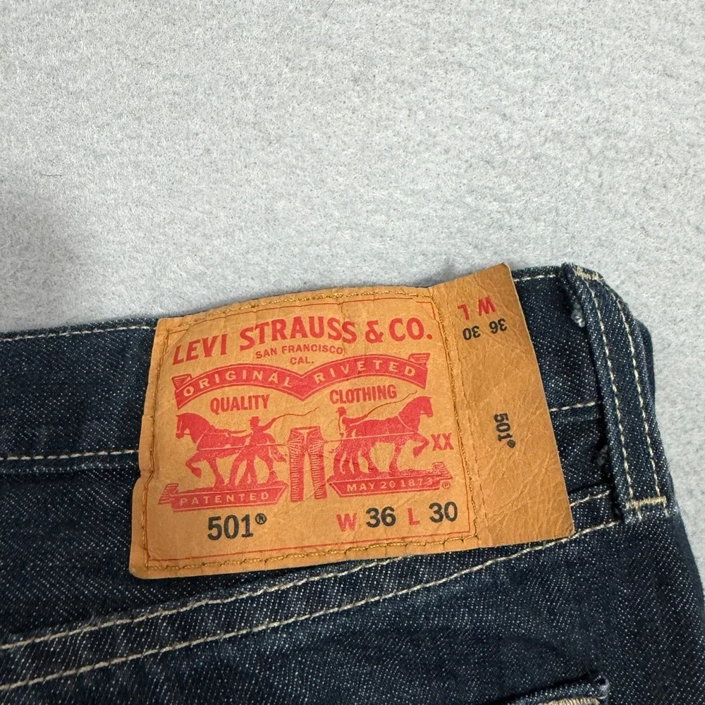 Levis 501xx Jeans Men's 36x30 Blue Original Fit Straight Leg Dark Wash Denim